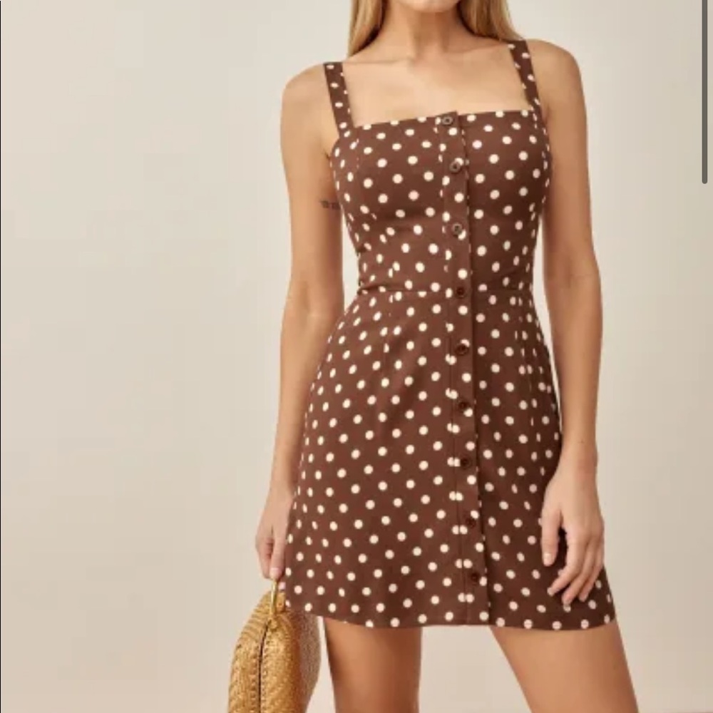 Reformation Antonella Dress | color: au lait | size: 0